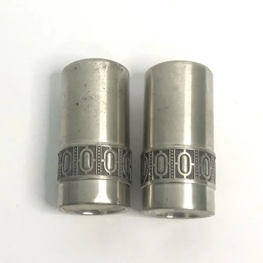 pewter selandia norway art deco design sugar salt and pepper shakers classic mod